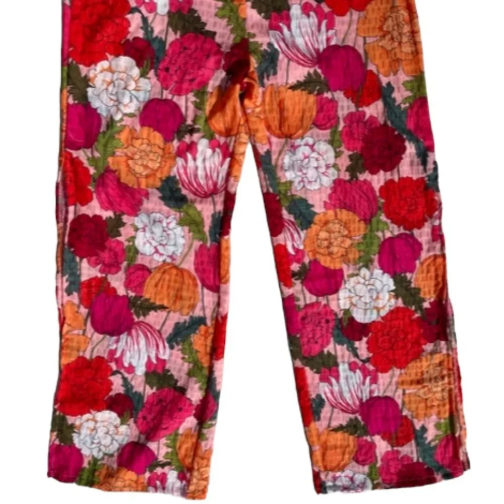 SOLD TRINA TURK NWT Women's SUNNY BLOOM Slit Pant Cover Up Multi Floral Print L - Picture 8 of 13